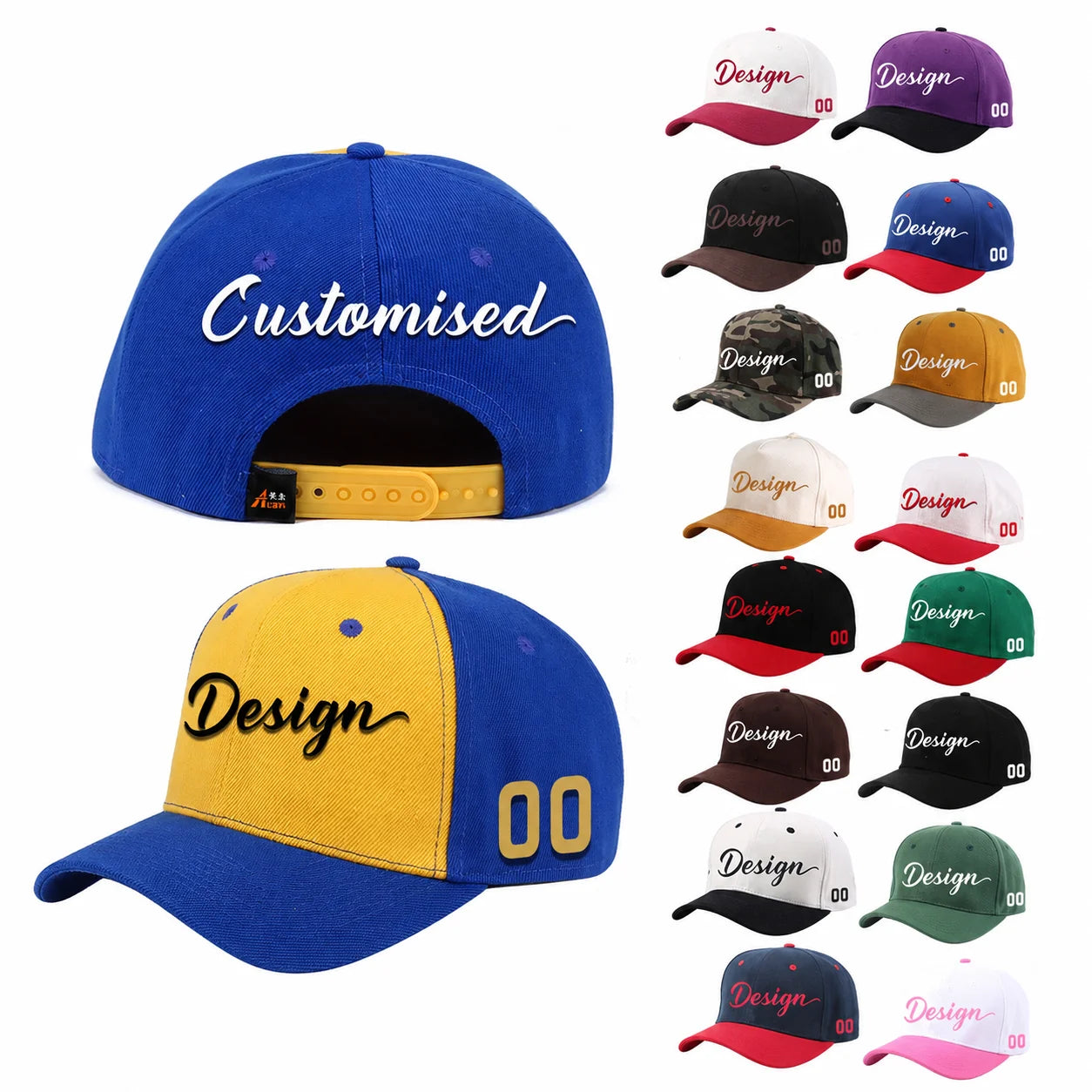 Wholesale 100% Cotton Blank Outdoor With Mesh Curved Brim Solid Color for Sports Team Baseball Cap