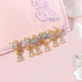 Foxi Fashion Jewelry Earrings 18k Gold Plated Trendy Brass Jewelry Cubic Zirconia Butterfly Hoop Earrings