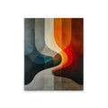 Made In Germany - Home Decor Canvas Picture Abstract Shapes Colourful - Wall Mural In Colourful And Grey - Stretcher Frame Art