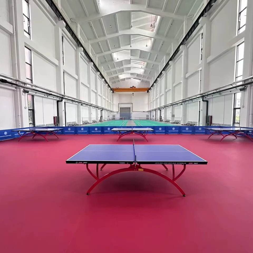 For Pro 5mm PVC Durable Waterproof Table Tennis Mat-Indoor Weaving Texture Sports Flooring for School or Club Training