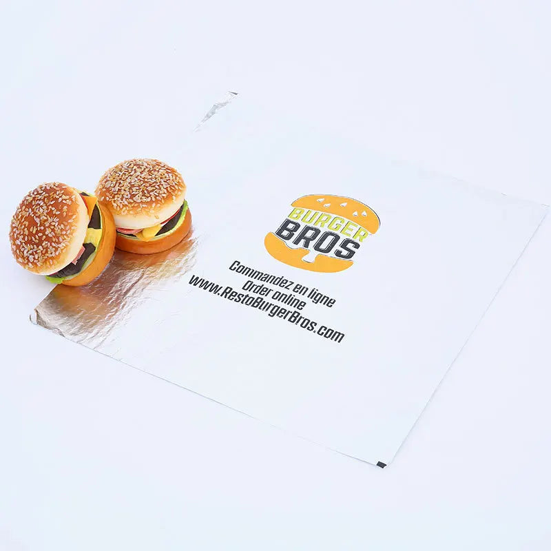 MU Eco Takeout Hamburger Aluminum Foil Paper Tin Foil Sandwich Fried Chicken Wrappers Thickened Aluminum Paper