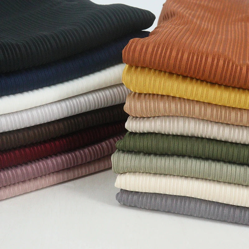 RTS Wholesale Ribbed Jersey Hijab Scarf Light Weight Stretchy Textured Shawls Scarves MegaBDM