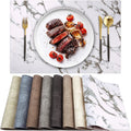 Tabletex Faux Leather Placemats Double Sided Colors Leather Heat Resistant Placemats for Dining