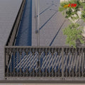 Modern Iron Fence for Balconies Yards Sleek Design Structural Integrity Eco-Friendly Powder Coated Easy Maintenance 3D Modeling
