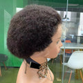 CF154  Black Full  Clear Lace  Human Hair  Wig Raw Virgin Invisible Strap Glueless Afro Kinky Curl Cuticle Aligned Unprocessed
