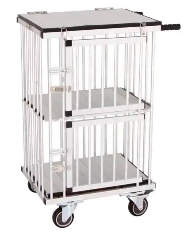 USMILEPET Aluminum Double Decker Pet Trolley with Snap Button Closure for Dogs