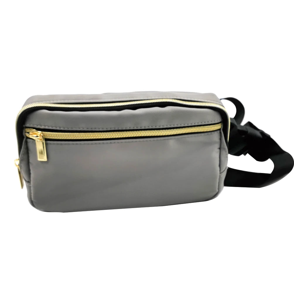 MB Fashion Striped One Shoulder Oblique Hanging Nylon Canvas Small Waist Bag Fanny Pack 20x15x4cm Men Women Gift