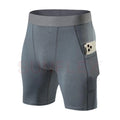 Polyester Made Heavy Duty Men Compression Shorts Elastic Waist Mid Gym Clothing Low MOQ