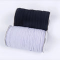 Bulk Stock Strong Stretchy Black/White Knitted Rubber Braided Elastic Band Flat Knitted Braided Elastic Binding Tape