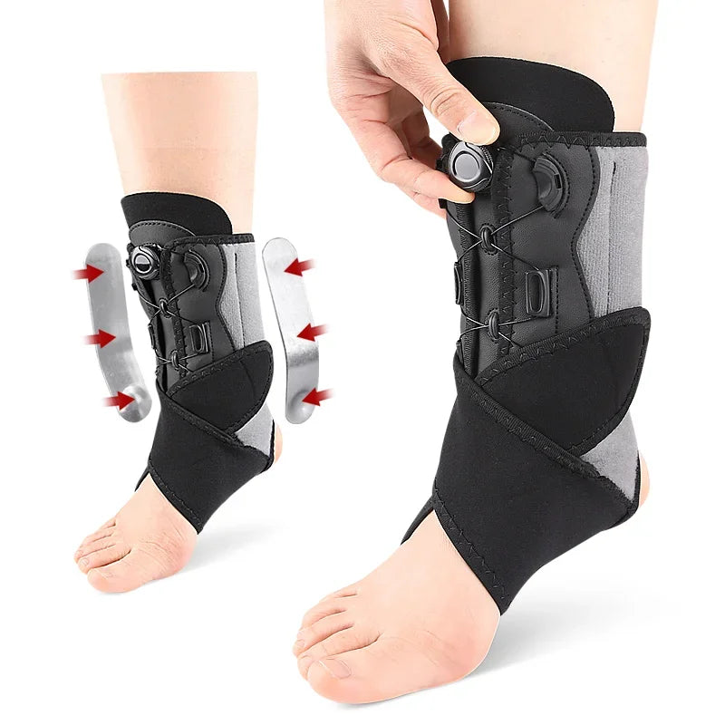 Melenlt Adjustable Ankle Brace with Metal Support for Sprains Plantar Fasciitis & Achilles Tendonitis Ankle Stabilizer