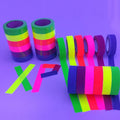 Acrylic Adhesive Single Durable Waterproof Gaffer Tape Fluorescent PET Cloth Fabric Glow UV Blacklight Reactivity Neon Warning
