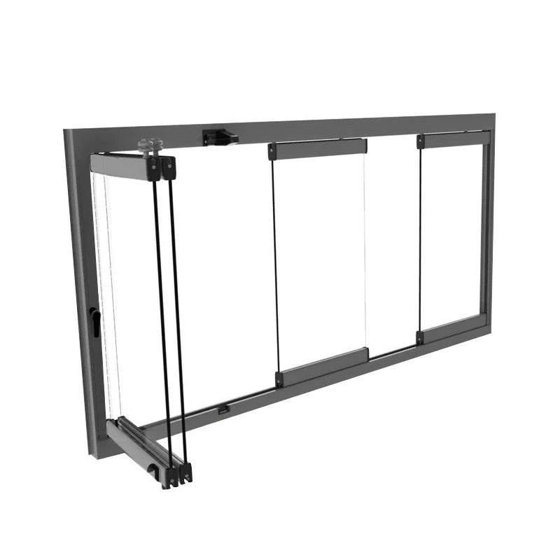 Customized Modern Design Vertical Folding Window Aluminium Bi Fold Window Fold up Glass Windows for House Villa