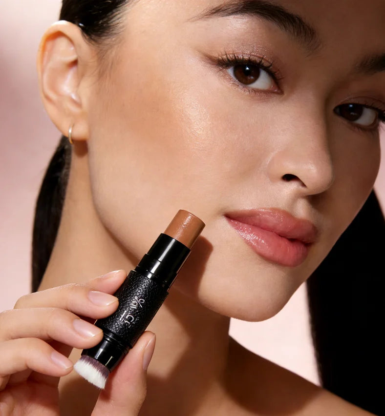 Dual-Ended Highlighter & Contour Stick | Professional Cream Bronzer & Face Sculpting Makeup for Defined Natural Finish