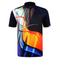 Custom Men's Quarter-Zip Polo | Abstract Colorful Sublimation Print Golf Tee | High Performance Sportswear | Bulk Wholesale Top