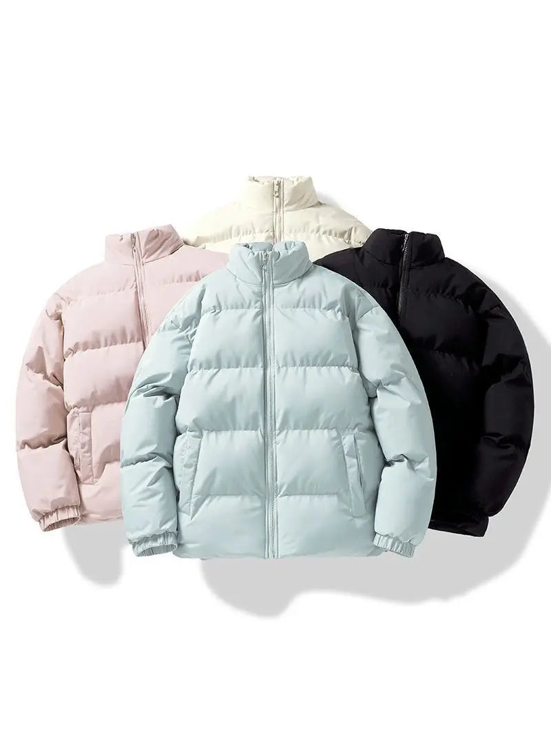 Bangladesh China Factory Price Custom Logo Embroidery Winter Casual Loose Men's Stand-up Collar Cotton-padded Jacket