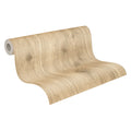 Made in Germany - Wallpaper rolls Wood Look Brown Beige - Non Woven Vinyl - Wallpaper Home Decoration for Walls - 1005 x 053 m