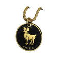 Personality Zodiac Sign Necklace Stainless Steel Twelve Constellations Stone Charms Pendant