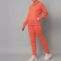 Women's Breathable 100% Cotton Solid Lightweight Tracksuit Sweatsuit Hooded Casual 2-Piece Set Hoodies Sweatshirt