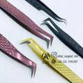 Artistic Colorful Design Professional Stainless Steel Eyelash Extension Tweezers Heart Pattern Perfect Grip Anti-Static Durable