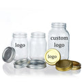 Custom 5oz 8oz 12oz 16oz 25oz 32oz Empty Clear Canning Food Storage Mini Ball Glass Mason Jar with Lids for Canning