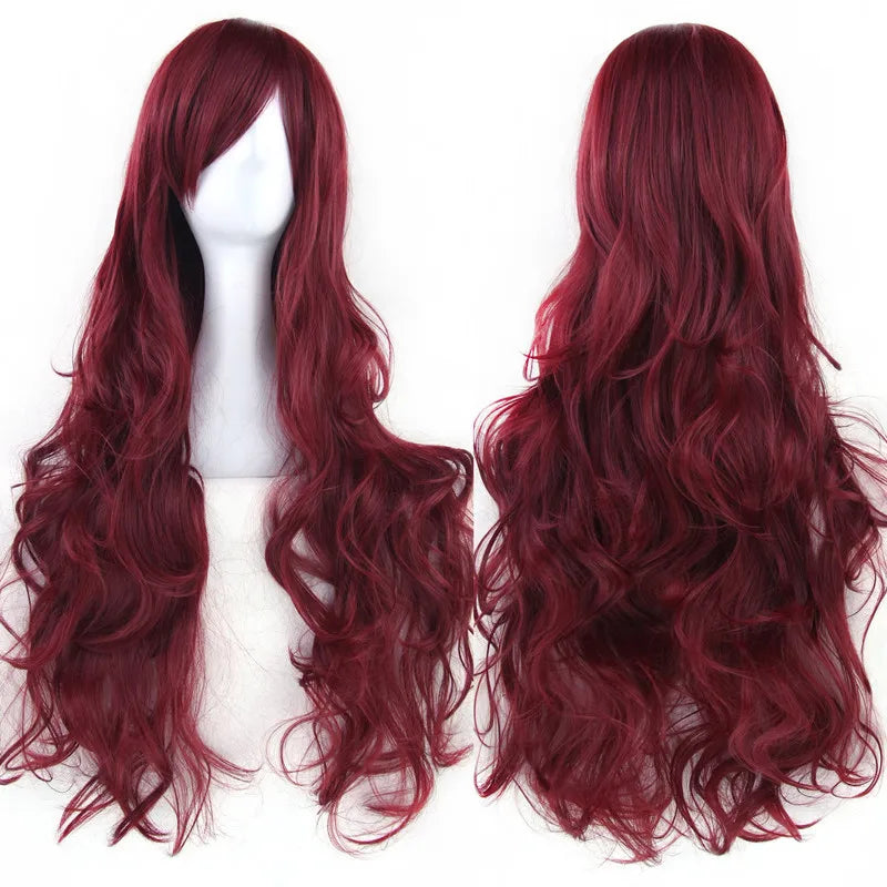 2025 New Popular Female Color Moving Long Curly Cosplay Festival Performance Wig High Temperature Silk Braid Wig MegaBDM