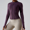 Brushed Yoga Set - Crew Neck Long-Sleeve Top & Dropped-Crotch Wide-Leg Loose Casual Pants for Sports Running & Fitness