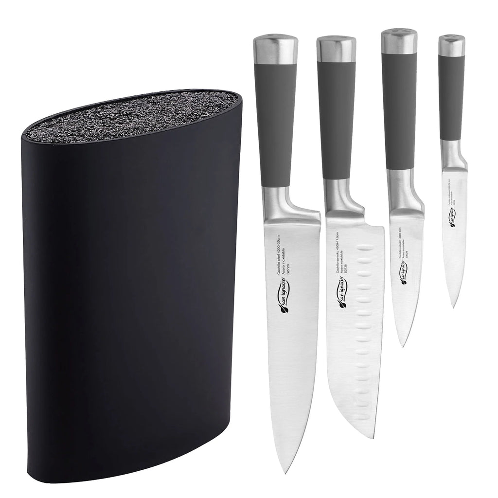 Professional knife set and knife block