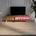 DOSIN Wooden Electronic Fireplace Living Room Furniture Coffee Table Modern Luxury Design Bluetooth Connection Panel Style Model
