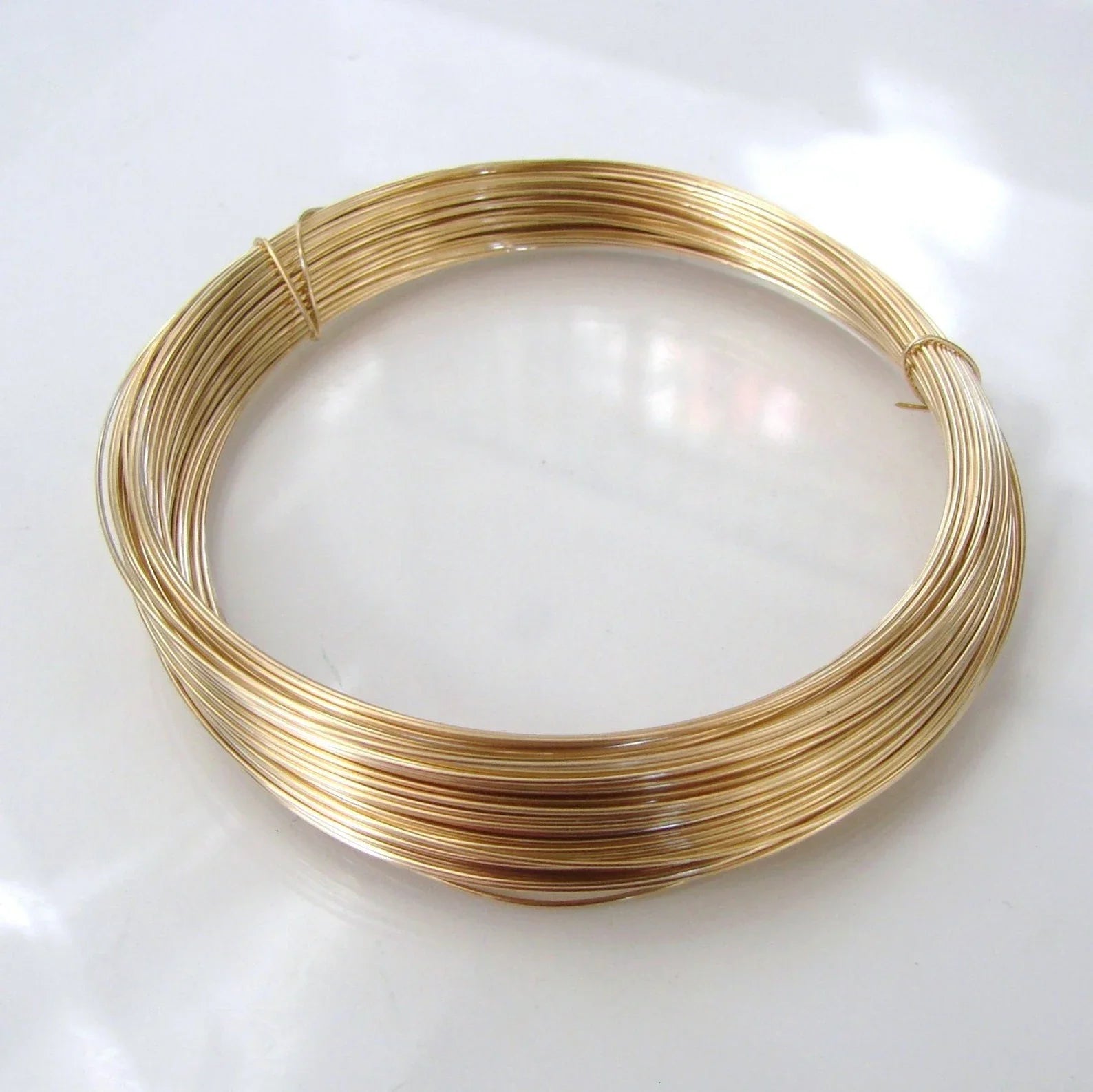 GP US 10K Gold Filled Sparkle Wires Per Meter Half Hard Soft Wires 18-30 Gauge Permanent Jewelry Chains Making Wholesale