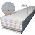 980mm Width 50mm Thickness Industrial Style EPS Sandwich Panel for Villa Eco-Friendly Class B1 Fire Resistant Steel Material