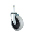 CCE 100mm PVC Casters Zinc Coating Dolly Outdoor Use Living Room Kitchen Dining School Gym Hospital Supermarket Entry Hotel