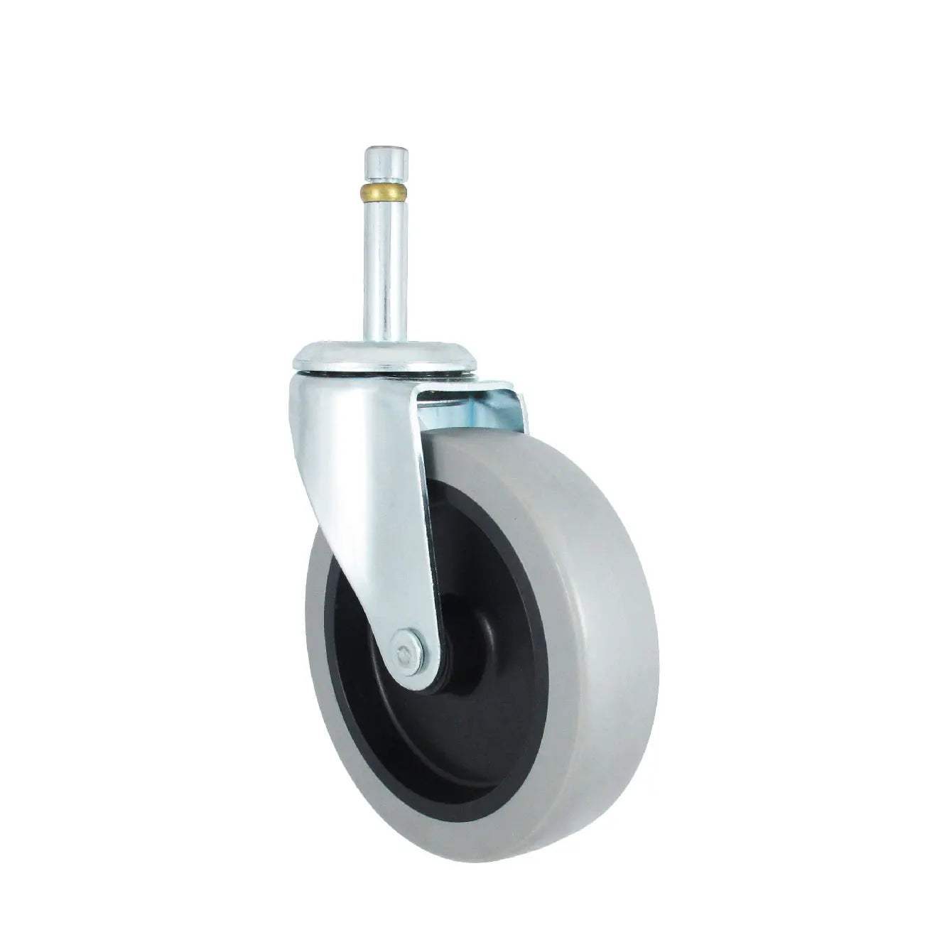 CCE 100mm PVC Casters Zinc Coating Dolly Outdoor Use Living Room Kitchen Dining School Gym Hospital Supermarket Entry Hotel