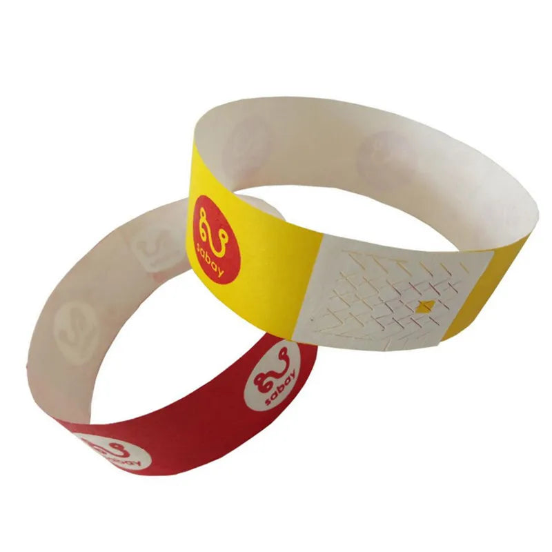 HXY Custom Barcode Waterproof Disposable Paper Wristbands for Events-Custom Logo Design Digital Printing Custom Color Sizes