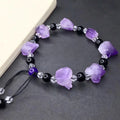 Natural Irregular Amethyst Body-purify Slimming Bracelet Stone Energy Bracelets for Women Men Fatigue Relief Healing Yoga