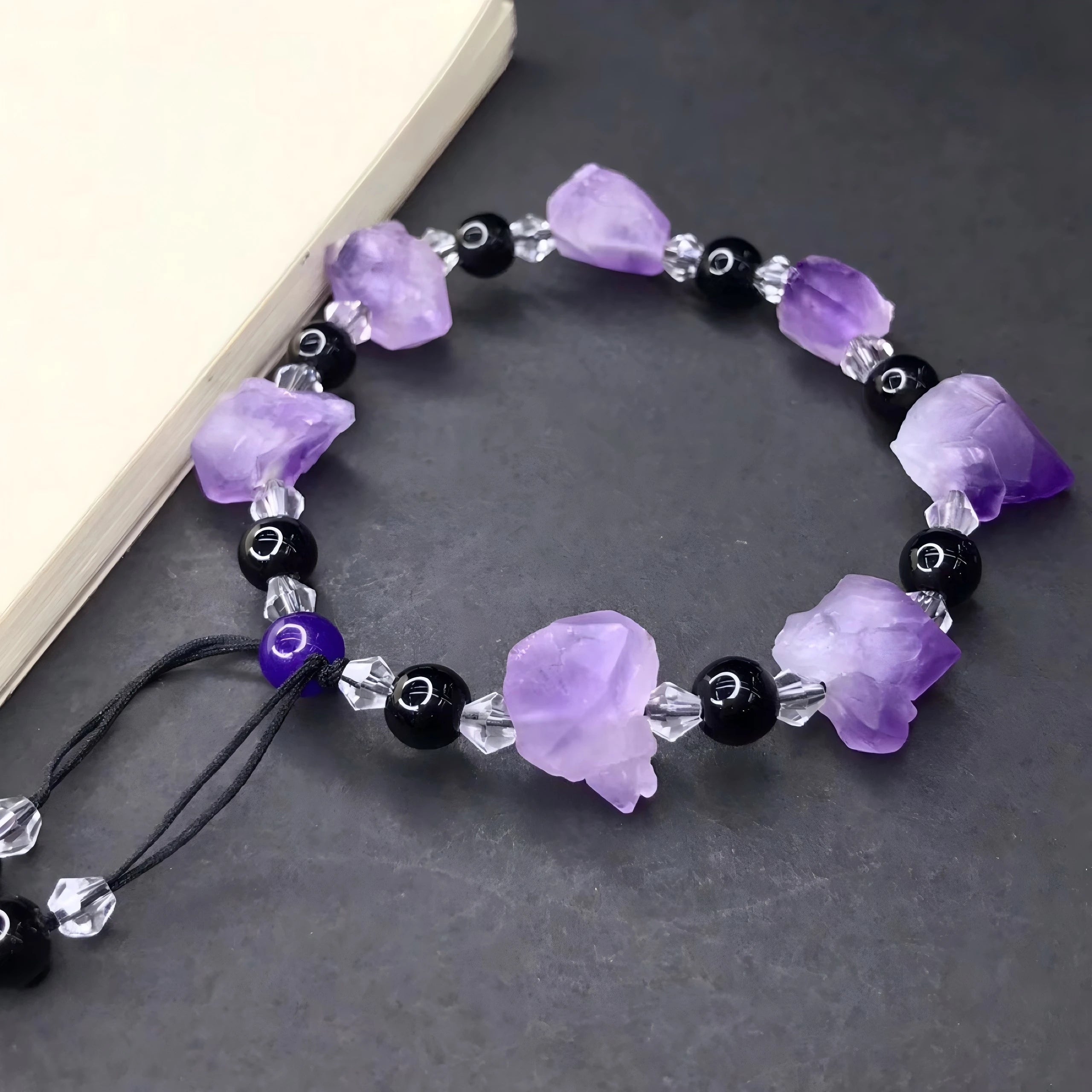 Natural Irregular Amethyst Body-purify Slimming Bracelet Stone Energy Bracelets for Women Men Fatigue Relief Healing Yoga