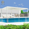 Elegant-looking Anti-rust Aluminum Pergola-All-season Automated Balcony Use 3x3m/4x4m/6x3m Sizes Eco-friendly & LED Lighting