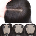Silk Base Human Hair Women Toppers with Clips Breathable Natural Scalp Top Virgin Chinese Human Hair Pieces for Women