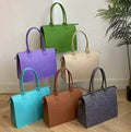 MU Big Size Felt Bag 35*30*13cm Zipper Gift Bags Handbag Grocery Premium Reusable Felt Tote Shopping Bag