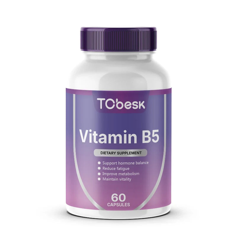 Hot Sell Reduce Fatigue Maintain Vitality Vegan Pantothenic Acid Capsules Supplements TCbesk Vitamin B5 Capsules