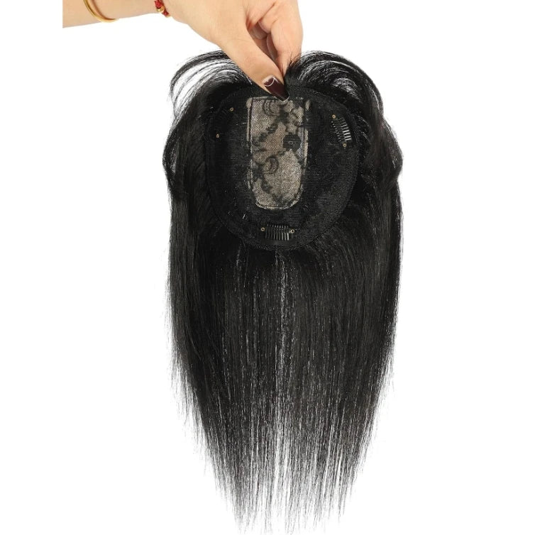 2025 13x13cm Topper Natural Wave Curls 100% Human Hair Extension Topper 6x6" Human Hair Toupee New Design Wholesale Silk Base MegaBDM