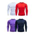 China Bangladesh Factory Price OEM Customized Logo Embroidery Mens Elastic Base Layer Fitness Long Sleeve Quick Dry T Shir