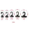 Classic Black Metal Clip Buckles Plastic Swivel Snap Hook for Backpack Belt Strap Keychain