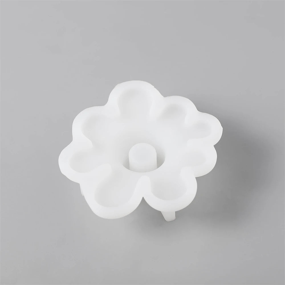 Nicole Water Drop Candlestick Holder Silicone Molds Candle Stick Holder Concrete Cement Coaster Silicone Mould