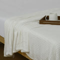 European Style Solid Color Air-Conditioned Sofa Bamboo Fiber Waffle Texture Cooling Blanket