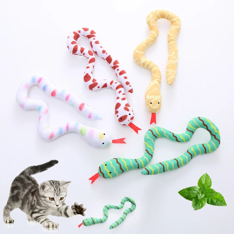 Wholesale Cat Toys Chew Soft  Durable Toy Snake Personalized Interactive Pet Cat Plush Toy