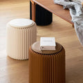 Home Furniture Modern Design Accordion Portable Folding Paper Stool Kraft Paper Relaxing Multifunction Round Foot Stool