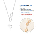 DY919 Fine Jewelry 925 Sterling Silver Infinity Heart Forever Love Chain Pendant Necklace Zircon Jewelry for Women MegaBDM