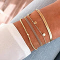 18k Solid Gold Plated Snake Chain Bracelets Bulk 925 Sterling Silver Snake Herringbone Chain Bracelet
