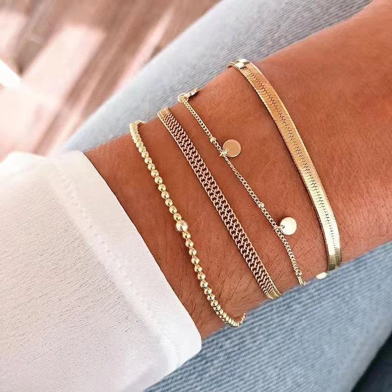18k Solid Gold Plated Snake Chain Bracelets Bulk 925 Sterling Silver Snake Herringbone Chain Bracelet