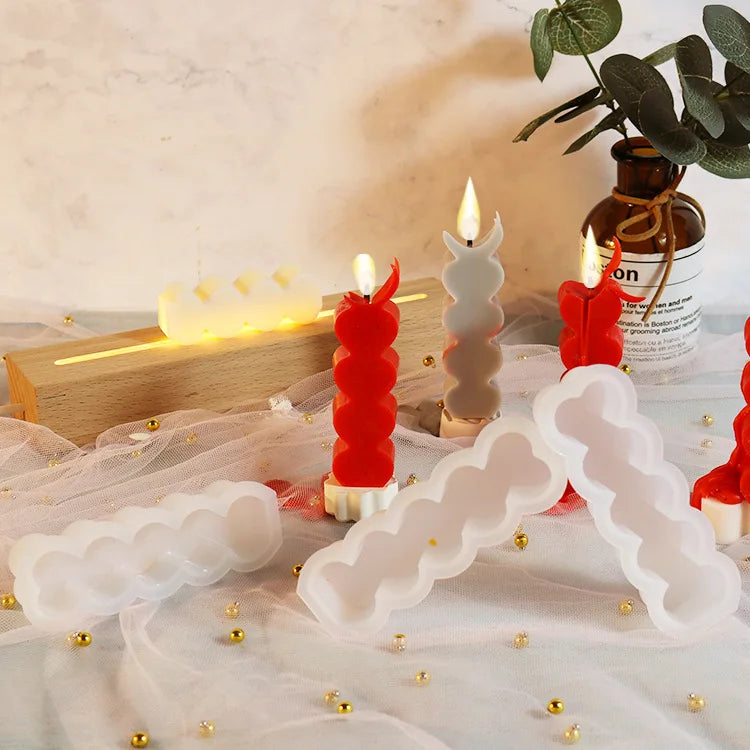 With an Innovative and Eye-catching 5 Cavity love Heart Shape  Candle Mold for Lovers Cake Soap Wax and Customized Acceptable